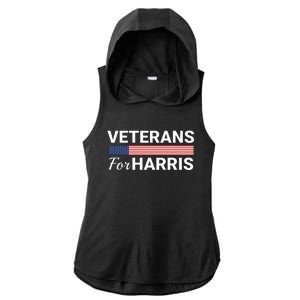 Veterans For Harris 2024 Military Vets Kamala Harris Ladies PosiCharge Tri-Blend Wicking Draft Hoodie Tank