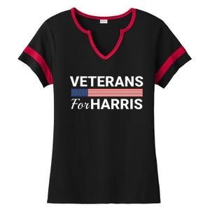 Veterans For Harris 2024 Military Vets Kamala Harris Ladies Halftime Notch Neck Tee