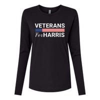 Veterans For Harris 2024 Military Vets Kamala Harris Womens Cotton Relaxed Long Sleeve T-Shirt