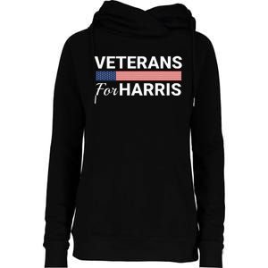 Veterans For Harris 2024 Military Vets Kamala Harris Womens Funnel Neck Pullover Hood