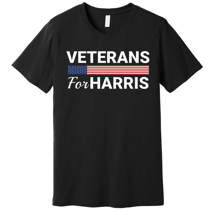 Veterans For Harris 2024 Military Vets Kamala Harris Premium T-Shirt