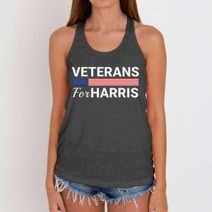 Veterans For Harris 2024 Military Vets Kamala Harris Women's Knotted Racerback Tank