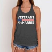 Veterans For Harris 2024 Military Vets Kamala Harris Women's Knotted Racerback Tank