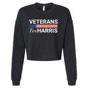 Veterans For Harris 2024 Military Vets Kamala Harris Cropped Pullover Crew