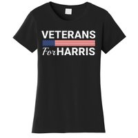 Veterans For Harris 2024 Military Vets Kamala Harris Women's T-Shirt