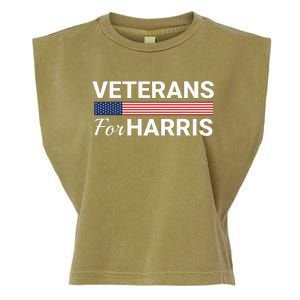 Veterans For Harris 2024 Military Vets Kamala Harris Garment-Dyed Women's Muscle Tee