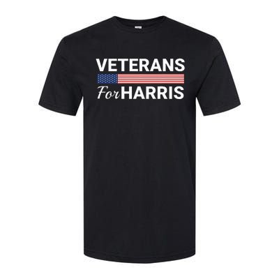 Veterans For Harris 2024 Military Vets Kamala Harris Softstyle CVC T-Shirt