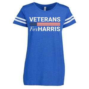 Veterans For Harris 2024 Military Vets Kamala Harris Enza Ladies Jersey Football T-Shirt