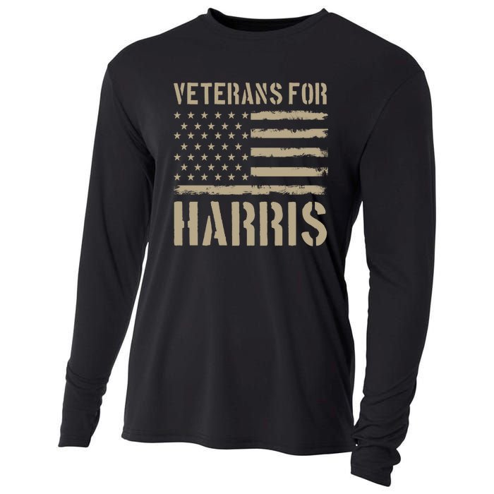 Veterans For Harris 2024 Cooling Performance Long Sleeve Crew