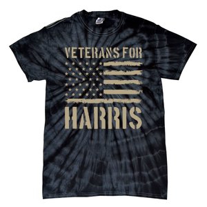 Veterans For Harris 2024 Tie-Dye T-Shirt