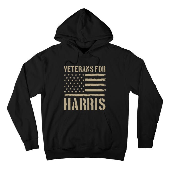 Veterans For Harris 2024 Tall Hoodie