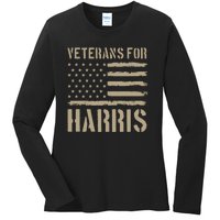 Veterans For Harris 2024 Ladies Long Sleeve Shirt