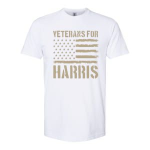 Veterans For Harris 2024 Softstyle CVC T-Shirt