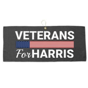 Veterans For Harris 2024 Military Vets Kamala Harris Large Microfiber Waffle Golf Towel