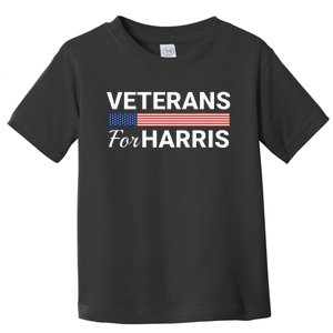 Veterans For Harris 2024 Military Vets Kamala Harris Toddler T-Shirt