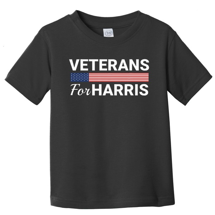 Veterans For Harris 2024 Military Vets Kamala Harris Toddler T-Shirt