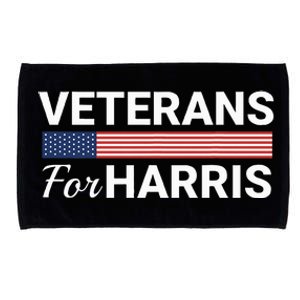 Veterans For Harris 2024 Military Vets Kamala Harris Microfiber Hand Towel