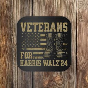 Veterans For Harris Walz Waltz 2024 Presidential Campaign Coaster