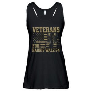 Veterans For Harris Walz Waltz 2024 Presidential Campaign Ladies Essential Flowy Tank