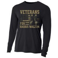 Veterans For Harris Walz Waltz 2024 Presidential Campaign Cooling Performance Long Sleeve Crew