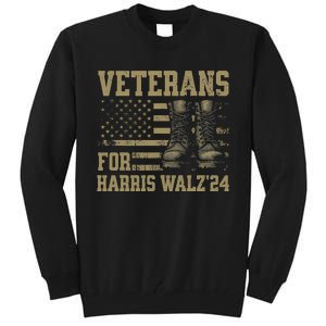 Veterans For Harris Walz Waltz 2024 Presidential Campaign Tall Sweatshirt