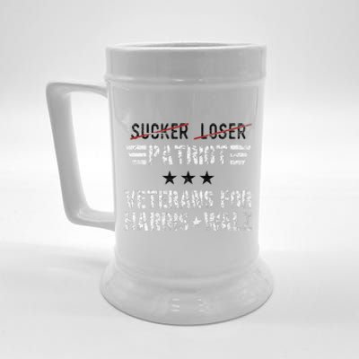 Veterans For Harris Walz Armed Forces Harris Walz 2024 Vet Beer Stein