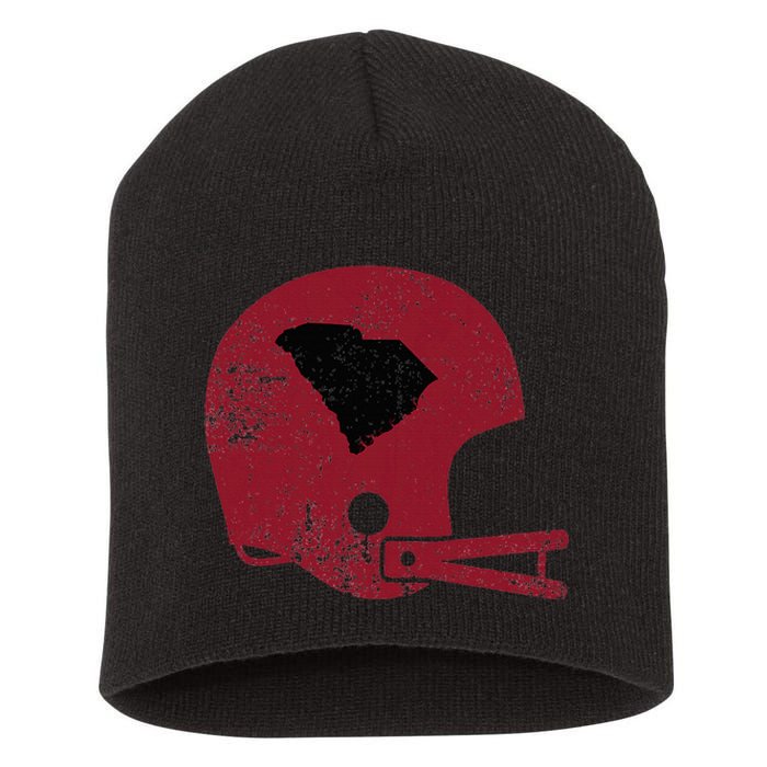 Vintage Football Helmet State Of South Carolina Short Acrylic Beanie