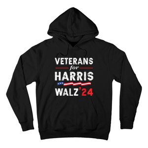 Veterans For Harris Waltz 2024 Election Vote Blue Democrat Hoodie