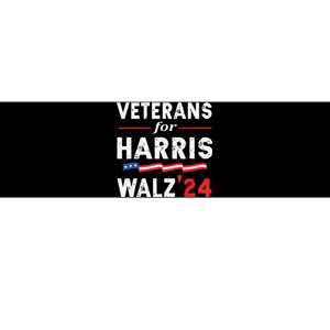 Veterans For Harris Waltz 2024 Election Vote Blue Democrat Bumper Sticker