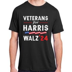 Veterans For Harris Waltz 2024 Election Vote Blue Democrat Adult ChromaSoft Performance T-Shirt