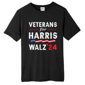 Veterans For Harris Waltz 2024 Election Vote Blue Democrat Tall Fusion ChromaSoft Performance T-Shirt