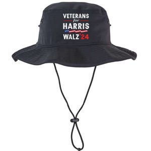 Veterans For Harris Waltz 2024 Election Vote Blue Democrat Legacy Cool Fit Booney Bucket Hat