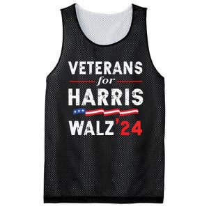 Veterans For Harris Waltz 2024 Election Vote Blue Democrat Mesh Reversible Basketball Jersey Tank