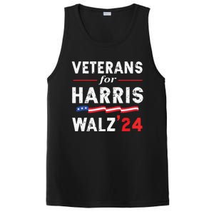 Veterans For Harris Waltz 2024 Election Vote Blue Democrat PosiCharge Competitor Tank