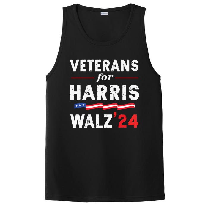 Veterans For Harris Waltz 2024 Election Vote Blue Democrat PosiCharge Competitor Tank