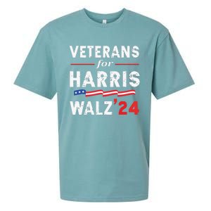 Veterans For Harris Waltz 2024 Election Vote Blue Democrat Sueded Cloud Jersey T-Shirt