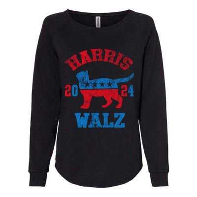 Vote For Harris Walz 2024 Election Kamala Harris Tim Waltz Womens California Wash Sweatshirt