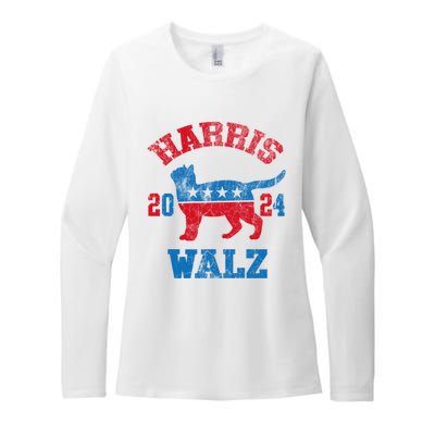 Vote For Harris Walz 2024 Election Kamala Harris Tim Waltz Womens CVC Long Sleeve Shirt