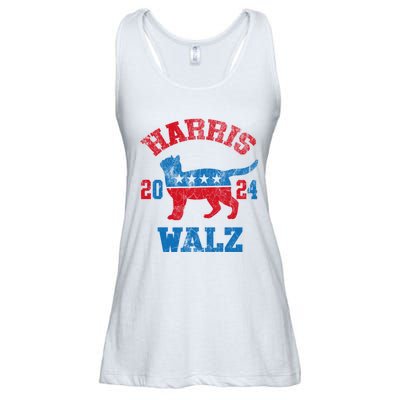 Vote For Harris Walz 2024 Election Kamala Harris Tim Waltz Ladies Essential Flowy Tank