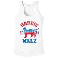 Vote For Harris Walz 2024 Election Kamala Harris Tim Waltz Ladies PosiCharge Competitor Racerback Tank