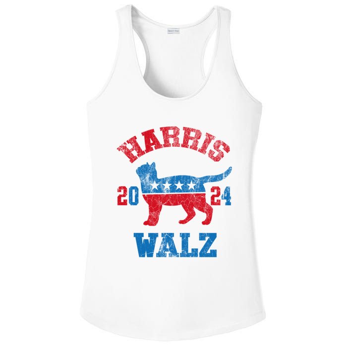 Vote For Harris Walz 2024 Election Kamala Harris Tim Waltz Ladies PosiCharge Competitor Racerback Tank