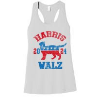 Vote For Harris Walz 2024 Election Kamala Harris Tim Waltz Women's Racerback Tank