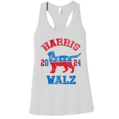 Vote For Harris Walz 2024 Election Kamala Harris Tim Waltz Women's Racerback Tank