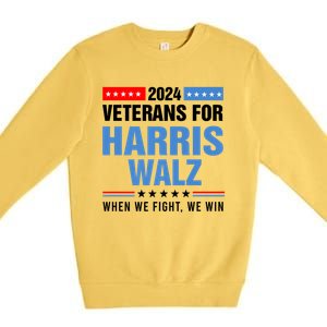 Veterans For Harris Walz 2024 Presidential Campaign Premium Crewneck Sweatshirt