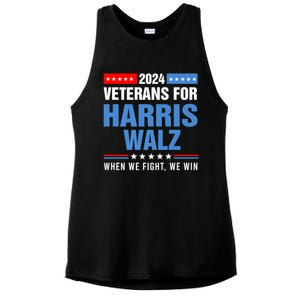 Veterans For Harris Walz 2024 Presidential Campaign Ladies PosiCharge Tri-Blend Wicking Tank