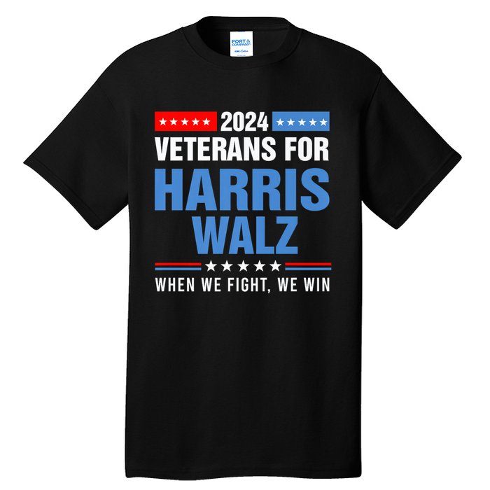 Veterans For Harris Walz 2024 Presidential Campaign Tall T-Shirt