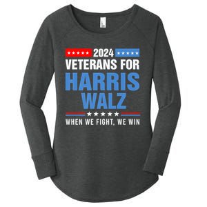 Veterans For Harris Walz 2024 Presidential Campaign Women's Perfect Tri Tunic Long Sleeve Shirt