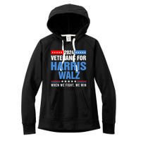 Veterans For Harris Walz 2024 Presidential Campaign Women's Fleece Hoodie