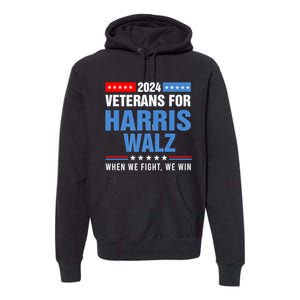 Veterans For Harris Walz 2024 Presidential Campaign Premium Hoodie