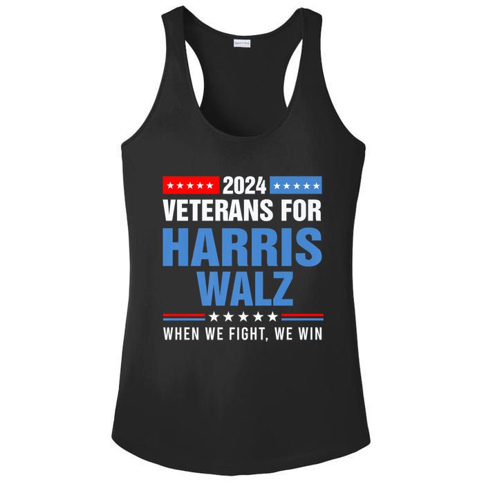 Veterans For Harris Walz 2024 Presidential Campaign Ladies PosiCharge Competitor Racerback Tank